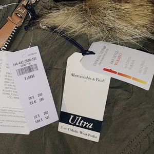 NWT Abercrombie & Fitch 3-in-1 Ultra Multi wear Parka XL